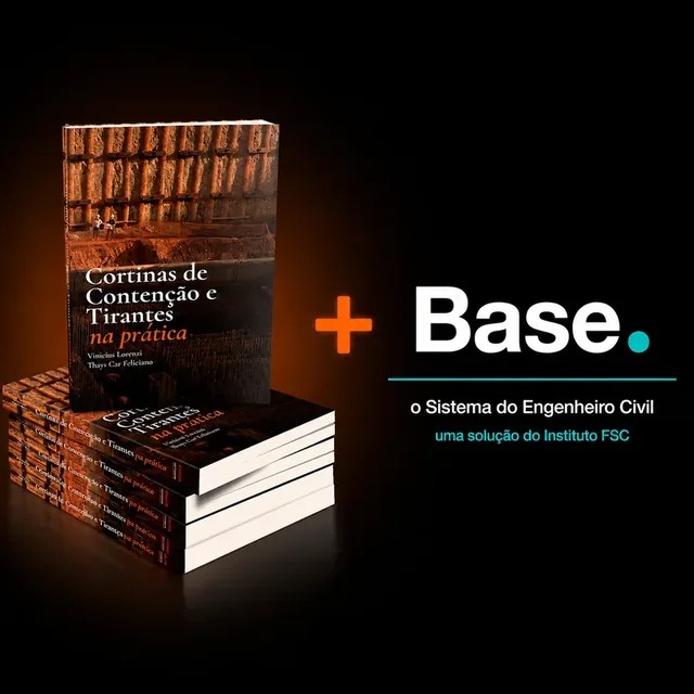 Livro Cortinas de Contenção e Tirantes na Prática mais acesso à plataforma Base
